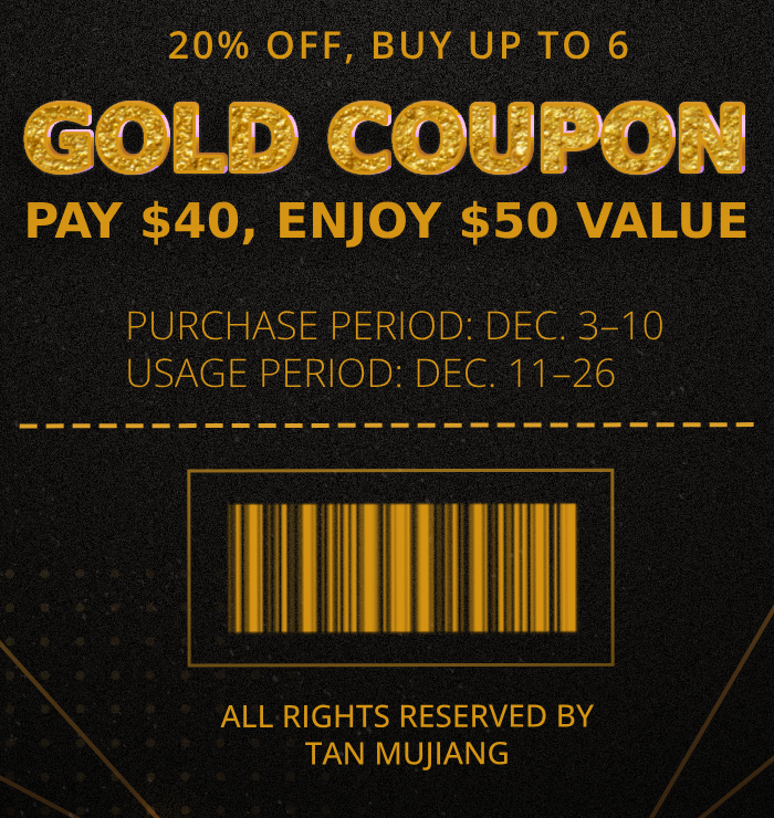 Gold Coupon for Xmas