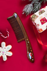 snowman long handle wooden comb