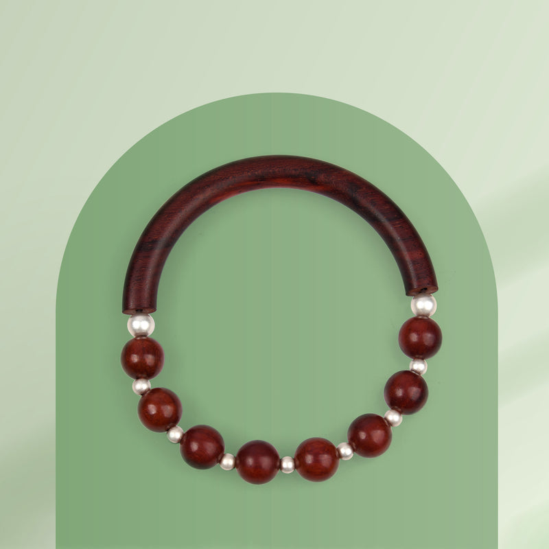 Adjustable Wood beads bracelet