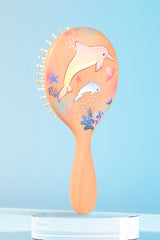 Dolphin wooden hair brush