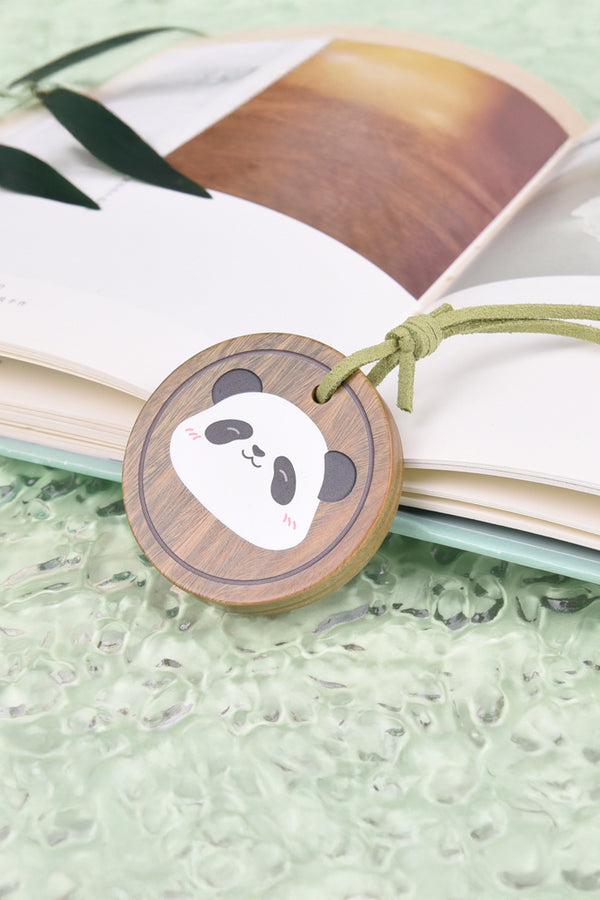 Panda Wood bag charm