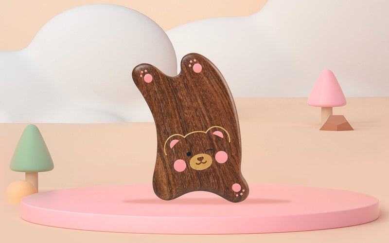 Wooden Guasha Board-Bear