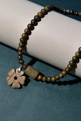 flower wood beads bracelet