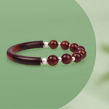 Adjustable Wood beads bracelet