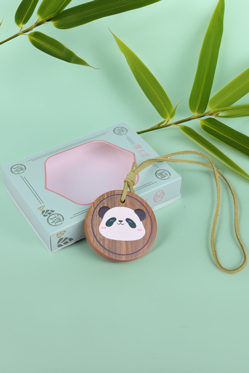 Panda Wood bag charm