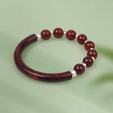 Adjustable Wood beads bracelet