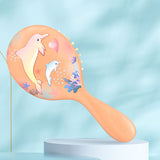 Dolphin wooden hair brush