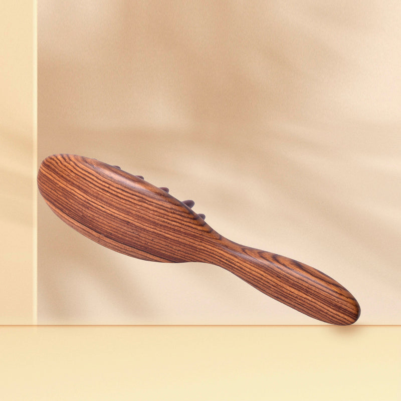 ROSEWOOD SCALP MASSAGER, cylinder bristles