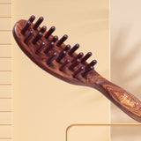 ROSEWOOD SCALP MASSAGER, cylinder bristles